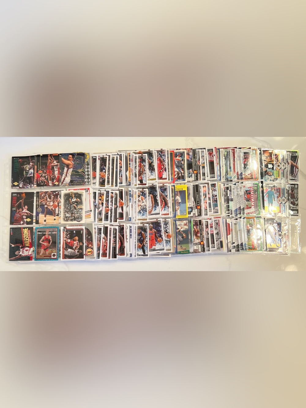 Baseball, Basketball, Wrestling, Soccer, UFC and Football Card Lot + Binder